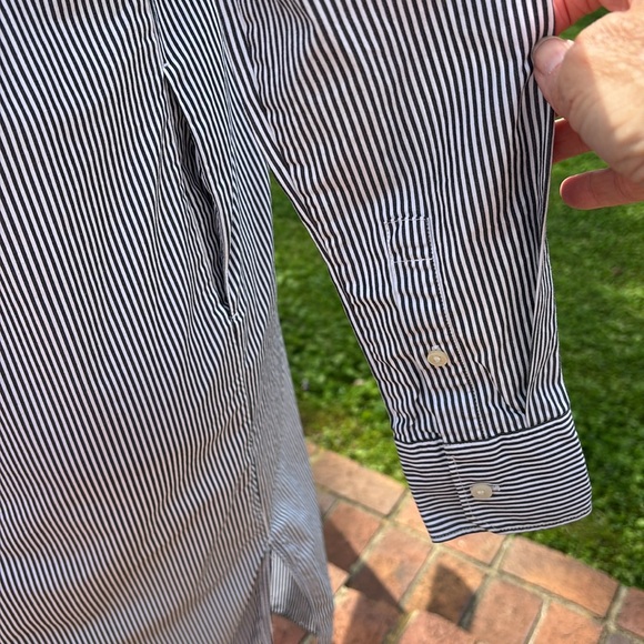 -EVERLANE Midi Cotton Shirt Dress - Bone White/Black Women’s Size 00 - Picture 13 of 15